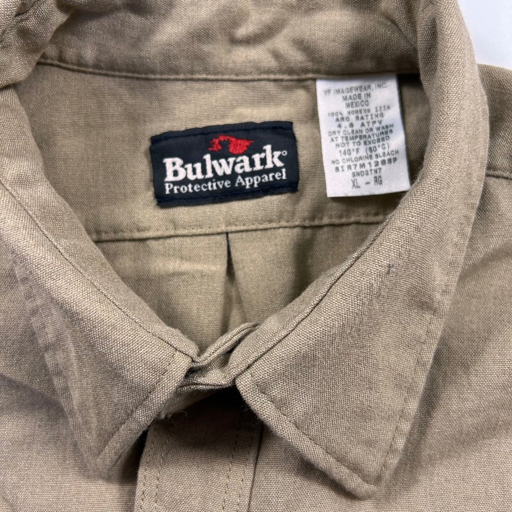 Bulwark Nomex IIIA FR Long Sleeve Work Shirt Mens XL Tan SND2TN7
